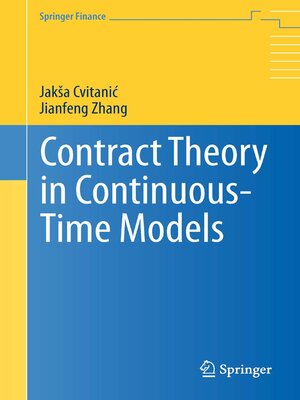 cover image of Contract Theory in Continuous-Time Models
